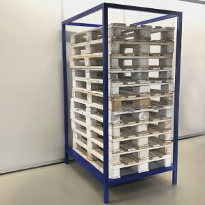 Mobile Palettengarage "Paletten-Peter" zum Lagern von leere Europaletten