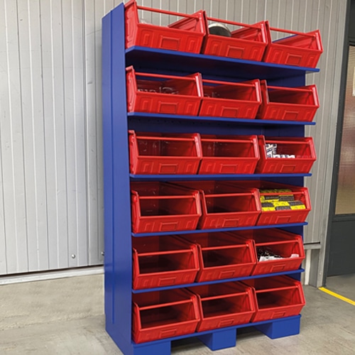 Mobiles Lager für Metallsichtlagerkästen "Kisten-Karl"